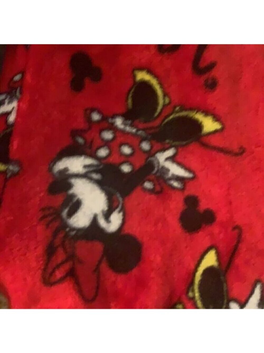 DisneyRed Mickey Mouse & Minnie Mouse Fleece Pajama Lounge Pants Sz Small - Picture 5 of 14